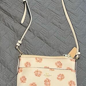 Coach Beige Floral Crossbody Bag